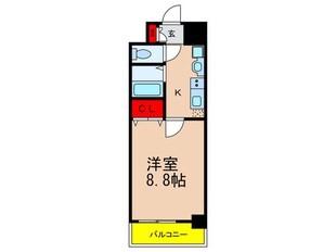 パルティール覚王山(202)の物件間取画像